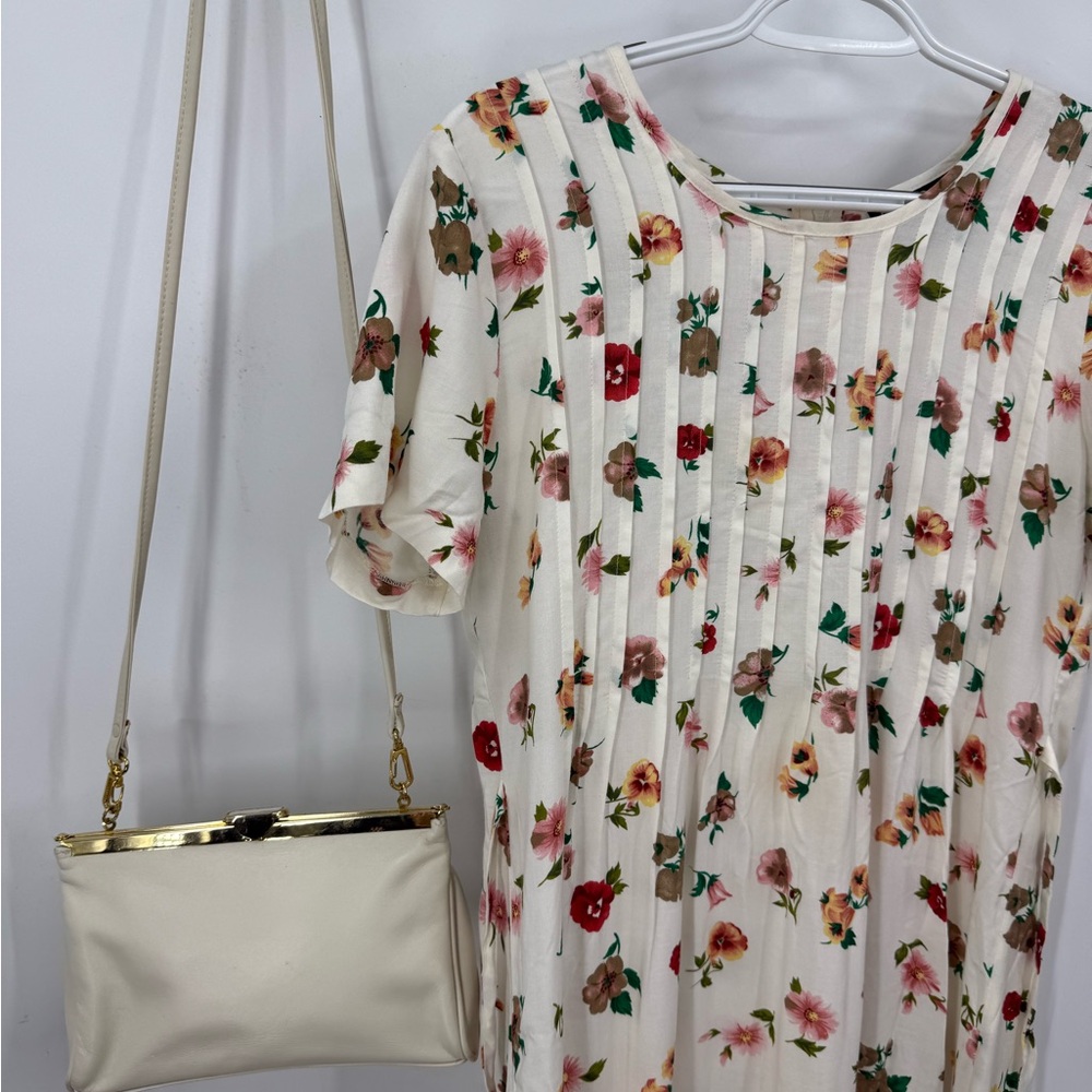 Jamie Brooke vintage 1990s Floral Prairie cottage core BoHo print dress 3/4 - Picture 9 of 10